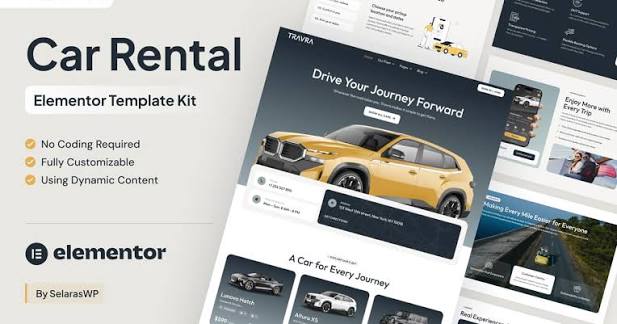 Travra – Car Rental Elementor Pro Template Kit